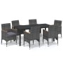 7-piece garden furniture set with gray synthetic rattan cushions. by , Garden sets - Ref: Foro24-3095031, Price: 661,59 €, Di...