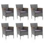 7-piece garden furniture set with gray synthetic rattan cushions. by , Garden sets - Ref: Foro24-3095031, Price: 661,59 €, Di...