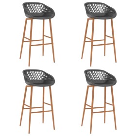 Kitchen stools 4 units gray