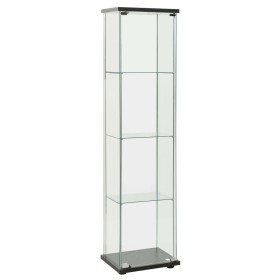 Black tempered glass storage sideboard by , Lockers and storage cabinets - Ref: Foro24-322796, Price: 251,79 €, Discount: %