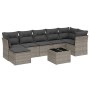 Gartensofa-Set, 8-teilig, mit grauen Kissen aus synthetischem Rattan von , Gartensets - Ref: Foro24-3263206, Preis: 512,48 €,...