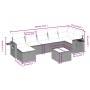 Gartensofa-Set, 8-teilig, mit grauen Kissen aus synthetischem Rattan von , Gartensets - Ref: Foro24-3263826, Preis: 539,96 €,...