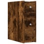 Narrow bathroom cabinet with smoked oak wood and wheels | Foro24|Onlineshop| Casa, Jardín y Más Foro24.es