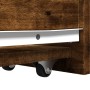 Narrow bathroom cabinet with smoked oak wood and wheels | Foro24|Onlineshop| Casa, Jardín y Más Foro24.es