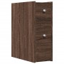 Narrow brown oak wood bathroom cabinet with wheels by , Lockers and storage cabinets - Ref: Foro24-855292, Price: 78,23 €, Di...