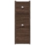 Narrow brown oak wood bathroom cabinet with wheels by , Lockers and storage cabinets - Ref: Foro24-855292, Price: 78,23 €, Di...