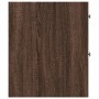 Narrow brown oak wood bathroom cabinet with wheels by , Lockers and storage cabinets - Ref: Foro24-855292, Price: 78,23 €, Di...