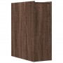 Narrow brown oak wood bathroom cabinet with wheels by , Lockers and storage cabinets - Ref: Foro24-855292, Price: 78,23 €, Di...