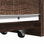 Schmaler Badezimmerschrank mit Rollen aus braunem Eichenholz. | Foro24|Onlineshop| Casa, Jardín y Más Foro24.es