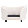 Plush and cream synthetic leather dog sofa 69x49x40 cm by , Beds for dogs - Ref: Foro24-171036, Price: 98,46 €, Discount: %