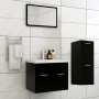 Engineered wood black bathroom furniture set by , Bathroom furniture - Ref: Foro24-3071181, Price: 217,80 €, Discount: %