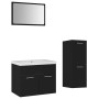 Engineered wood black bathroom furniture set by , Bathroom furniture - Ref: Foro24-3071181, Price: 217,80 €, Discount: %