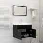 Juego de muebles de baño madera de ingeniería negro by , Bathroom furniture - Ref: Foro24-3071316, Price: 224,58 €, Discount: %