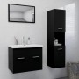 Juego de muebles de baño madera de ingeniería negro de , Muebles de baño - Ref: Foro24-3071406, Precio: 283,72 €, Descuento: %