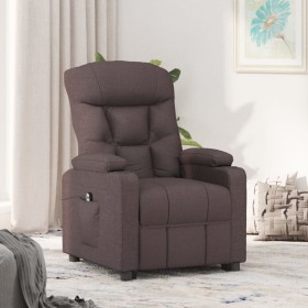 Sillón reclinable eléctrico tela marrón oscuro de , Sillones - Ref: Foro24-3098820, Precio: 232,99 €, Descuento: %