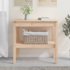 Solid pine wood console table 80x40x75 cm by , Side tables - Ref: Foro24-814304, Price: 67,59 €, Discount: %