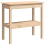 Solid pine wood console table 80x40x75 cm by , Side tables - Ref: Foro24-814304, Price: 67,59 €, Discount: %