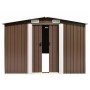 Galvanized steel garden shed in brown, 257x779x181 cm. by , Sheds - Ref: Foro24-47035, Price: 783,05 €, Discount: %