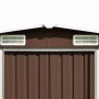 Galvanized steel garden shed in brown, 257x779x181 cm. by , Sheds - Ref: Foro24-47035, Price: 783,05 €, Discount: %