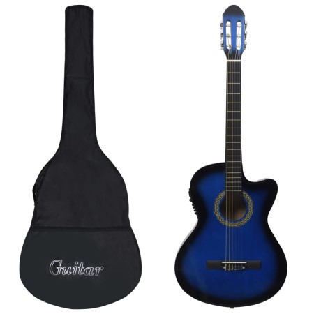 12-piece Western guitar set with equalizer and 6 blue strings by , Guitars - Ref: Foro24-70141, Price: 98,25 €, Discount: %