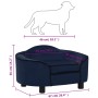 Plush blue dog sofa 67x47x36 cm by , Beds for dogs - Ref: Foro24-171088, Price: 89,99 €, Discount: %