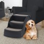 Escalera para perros plegable de 3 peldaños negra de , Escalones y rampas para mascotas - Ref: Foro24-171173, Precio: 50,34 €...