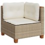 Corner garden sofa with beige synthetic rattan cushions by , Outdoor sofas - Ref: Foro24-365904, Price: 99,93 €, Discount: %