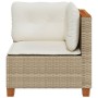 Corner garden sofa with beige synthetic rattan cushions by , Outdoor sofas - Ref: Foro24-365904, Price: 99,93 €, Discount: %