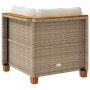 Corner garden sofa with beige synthetic rattan cushions by , Outdoor sofas - Ref: Foro24-365904, Price: 99,93 €, Discount: %