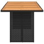 Garden table with acacia wood surface and black rattan, 190x80x75cm. by , Garden tables - Ref: Foro24-365600, Price: 220,10 €...