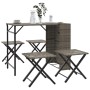 Folding 5-piece PE gray rattan garden dining set | Foro24|Onlineshop| Casa, Jardín y Más Foro24.es