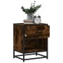 Engineered wood smoked oak bedside table 40x31x50 cm by , Nightstands - Ref: Foro24-848688, Price: 51,50 €, Discount: %