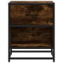 Engineered wood smoked oak bedside table 40x31x50 cm by , Nightstands - Ref: Foro24-848688, Price: 51,50 €, Discount: %