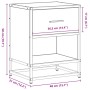 Nachttisch aus geräucherter Eichen-Ingenieurholz 40x31x50 cm. von , Nachttische - Ref: Foro24-848688, Preis: 51,50 €, Rabatt: %