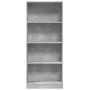 Estantería de madera de ingeniería gris hormigón 60x24x143 cm de , Librerías y estanterías - Ref: Foro24-857815, Precio: 61,4...