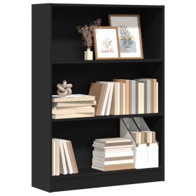 Schwarzes Regal aus Ingenieurholz 80x24x109 cm von , Bücherregale und Regale - Ref: Foro24-857836, Preis: 59,77 €, Rabatt: %