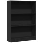 Schwarzes Regal aus Ingenieurholz 80x24x109 cm von , Bücherregale und Regale - Ref: Foro24-857836, Preis: 59,65 €, Rabatt: %