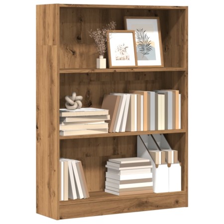 Estantería de madera de ingeniería roble artesanal 80x24x109 cm de , Librerías y estanterías - Ref: Foro24-857843, Precio: 56...