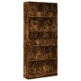 Estantería madera de ingeniería roble ahumado 80x24x176 cm de , Librerías y estanterías - Ref: Foro24-857857, Precio: 77,31 €...