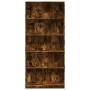 Engineered wood smoked oak bookshelf 80x24x176 cm by , Bookcases and shelves - Ref: Foro24-857857, Price: 77,31 €, Discount: %