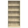 Engineered wood bookshelf in Sonoma oak, 80x24x176 cm. by , Bookcases and shelves - Ref: Foro24-857855, Price: 77,31 €, Disco...