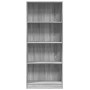 Engineered wood bookshelf in Sonoma gray, 60x24x143 cm. by , Bookcases and shelves - Ref: Foro24-857817, Price: 63,07 €, Disc...