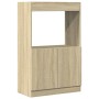 Aparador alto madera ingeniería roble Sonoma 63x33x100 cm de , Librerías y estanterías - Ref: Foro24-855099, Precio: 68,16 €,...