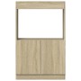 Aparador alto madera ingeniería roble Sonoma 63x33x100 cm de , Librerías y estanterías - Ref: Foro24-855099, Precio: 68,16 €,...