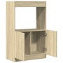 Aparador alto madera ingeniería roble Sonoma 63x33x100 cm de , Librerías y estanterías - Ref: Foro24-855099, Precio: 68,16 €,...