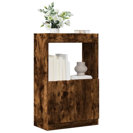 Rauchiger Eichenfurnier-Holzschrank 63x33x100 cm von , Bücherregale und Regale - Ref: Foro24-855101, Preis: 68,16 €, Rabatt: %