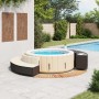 Borde bañera hidromasaje madera acacia y ratán sintético negro de , Accesorios para piscinas y spa - Ref: Foro24-3270644, Pre...