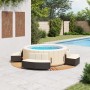 Borde bañera hidromasaje madera acacia y ratán sintético negro de , Accesorios para piscinas y spa - Ref: Foro24-3270638, Pre...