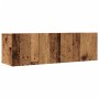 Wand-TV-Möbel 2 Stück aus gealtertem Holz 100x30x30 cm von , TV-Möbel - Ref: Foro24-857017, Preis: 88,26 €, Rabatt: %