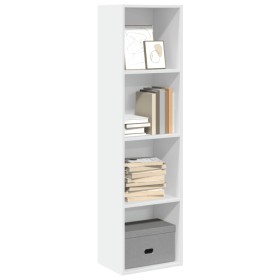 White engineered wood shelf 40x30x152 cm by , Bookcases and shelves - Ref: Foro24-857876, Price: 59,93 €, Discount: %